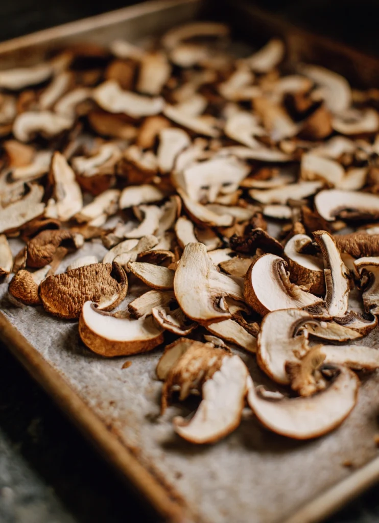 Vegan Polenta With Roasted Mushrooms Process