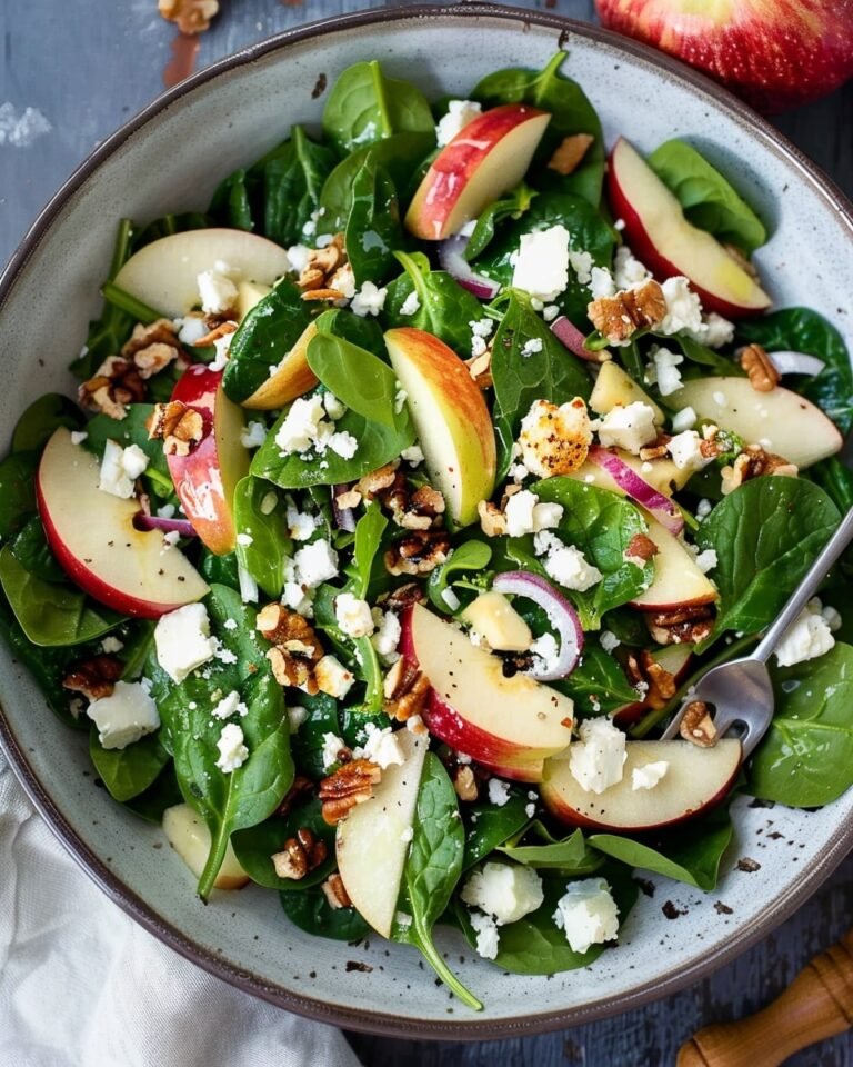 Apple Feta Spinach Salad