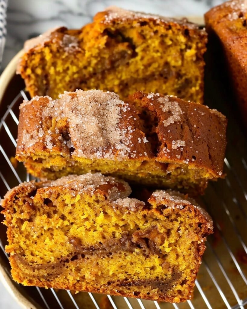Cinnamon Swirl Pumpkin Bread Mini Loaves