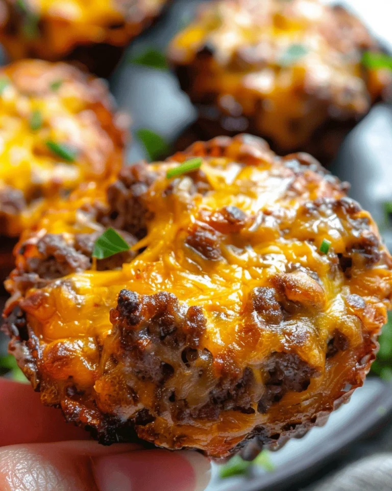 50-Calorie Cheeseburger Bites (Oven Baked Burger Cups)