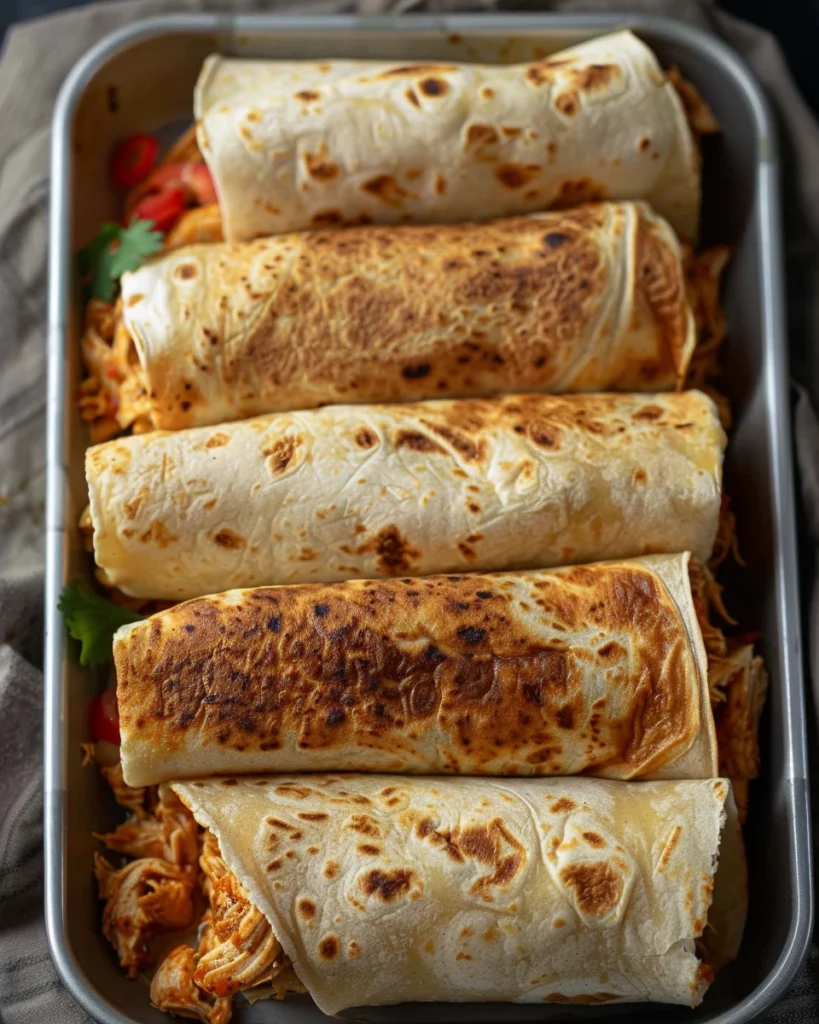 Cheesy Rotisserie Chicken Burritos