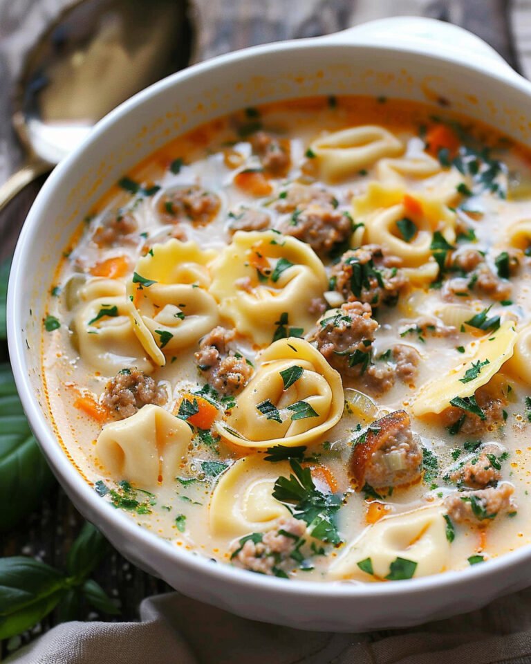 Creamy Sausage Tortellini Soup