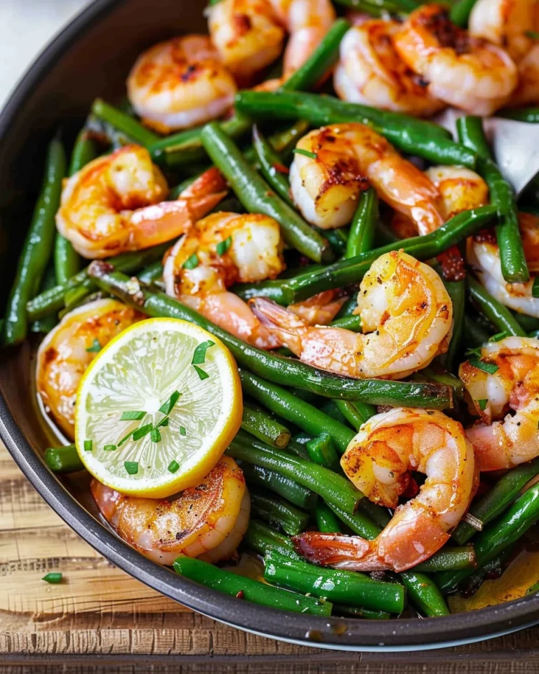 Roasted Shrimp and Green Beans