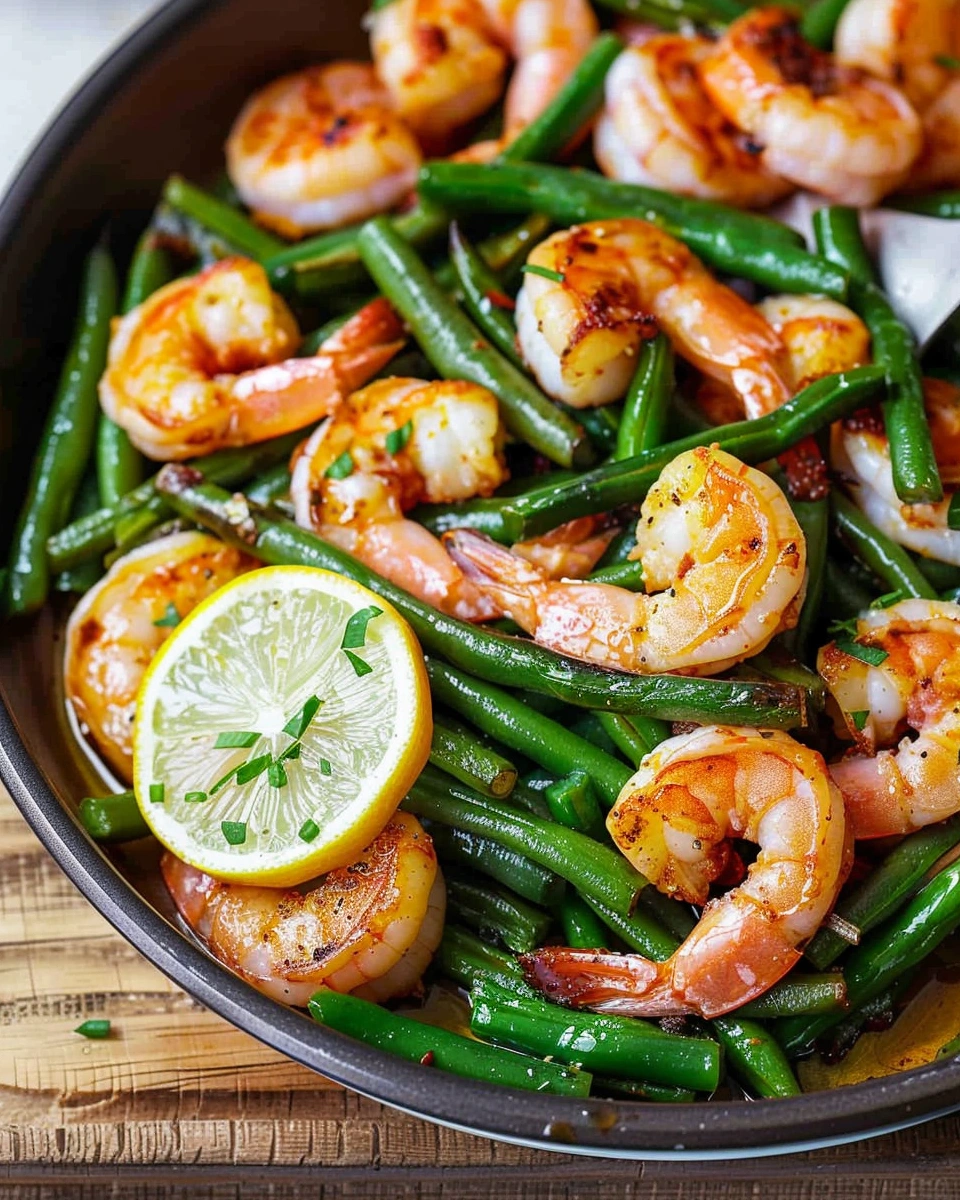 Roasted Shrimp and Green Beans
