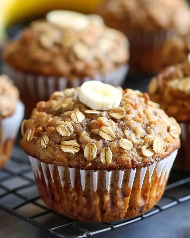 Healthy Banana Oatmeal Muffins