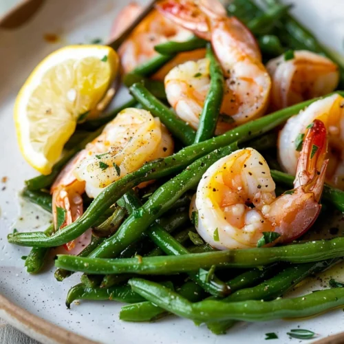 Roasted Shrimp and Green Beans