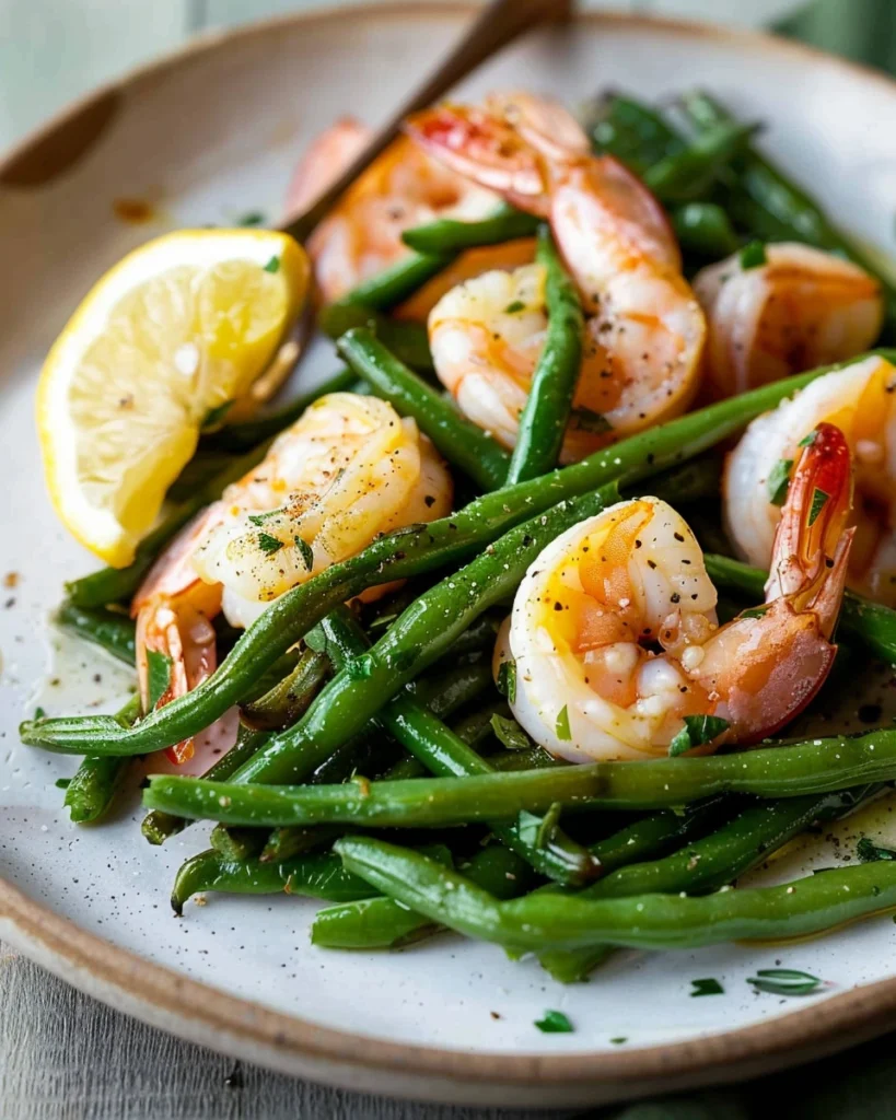 Roasted Shrimp and Green Beans