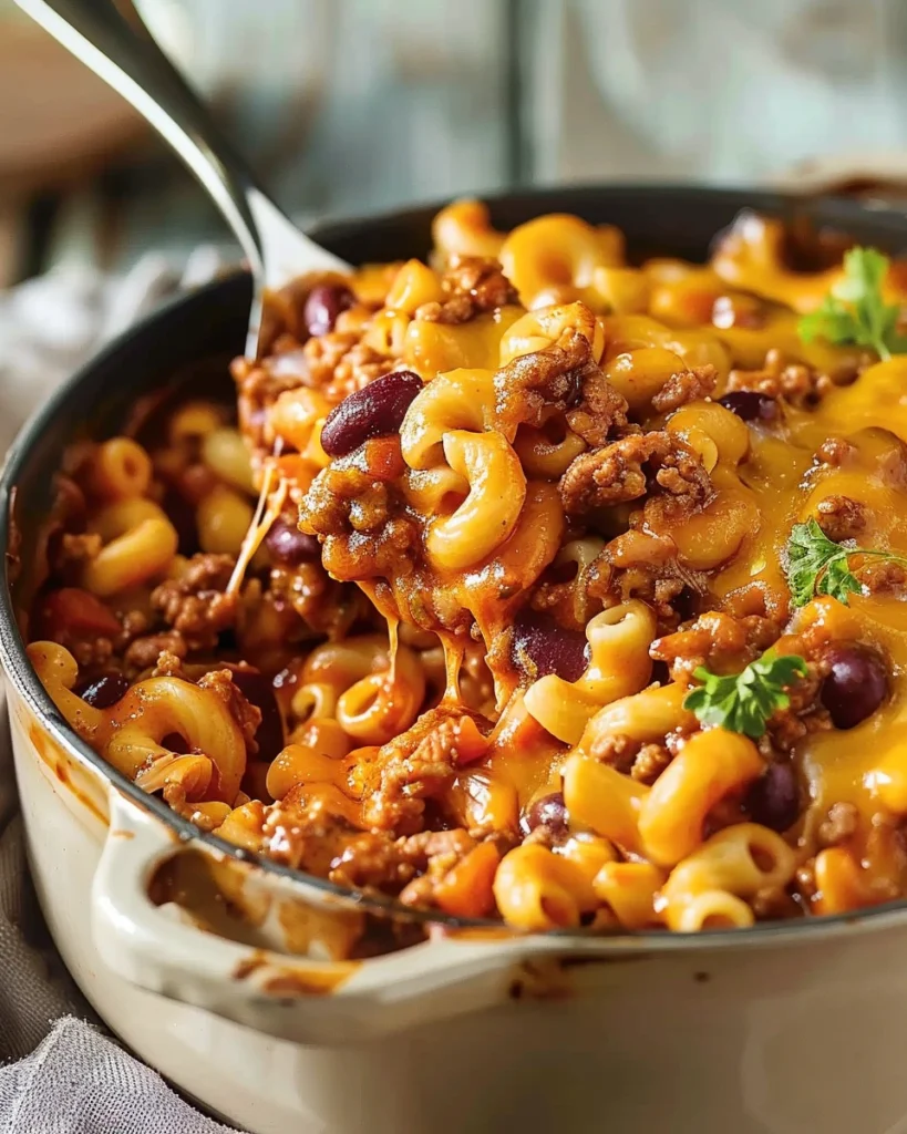Turkey Chili Mac and Cheese