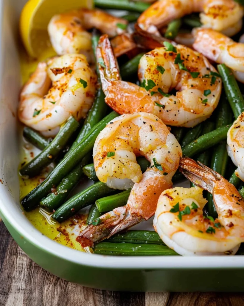 Roasted Shrimp and Green Beans