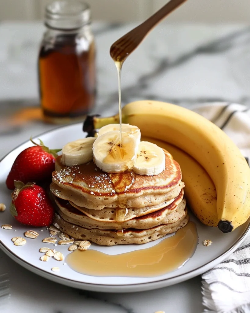 3 Ingredient Banana Oat Pancakes