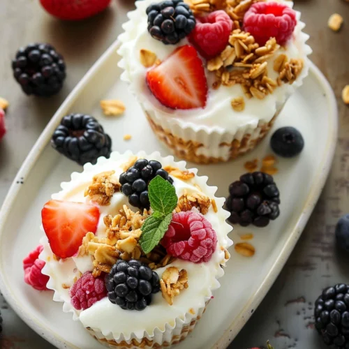 Frozen Yogurt Granola Cups