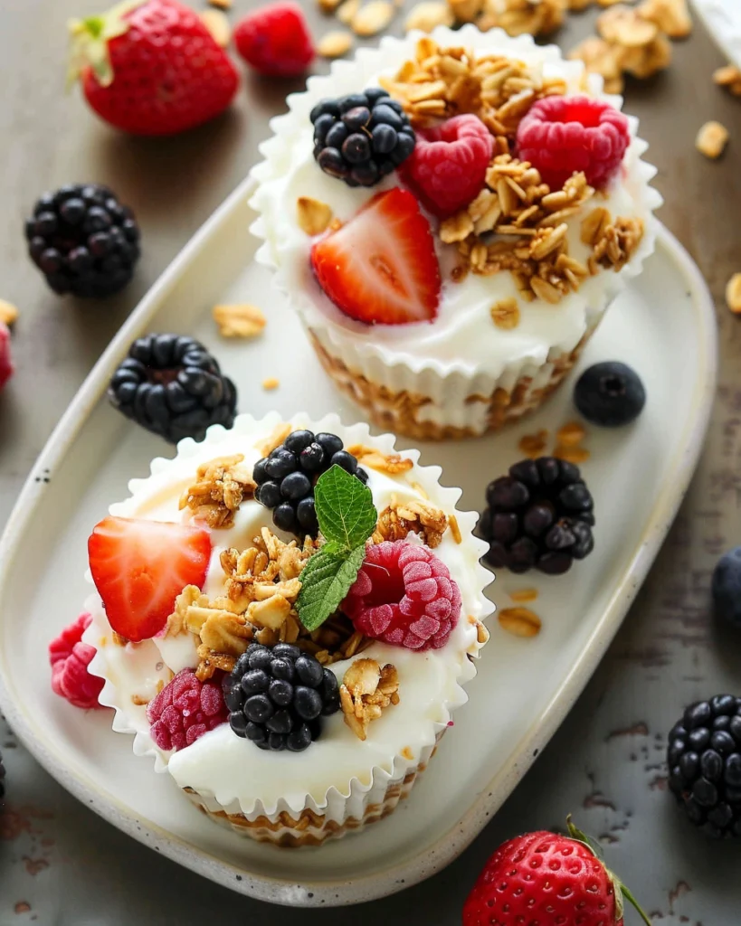 Frozen Yogurt Granola Cups