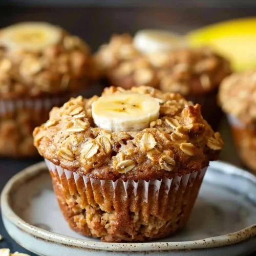 Healthy Banana Oatmeal Muffins