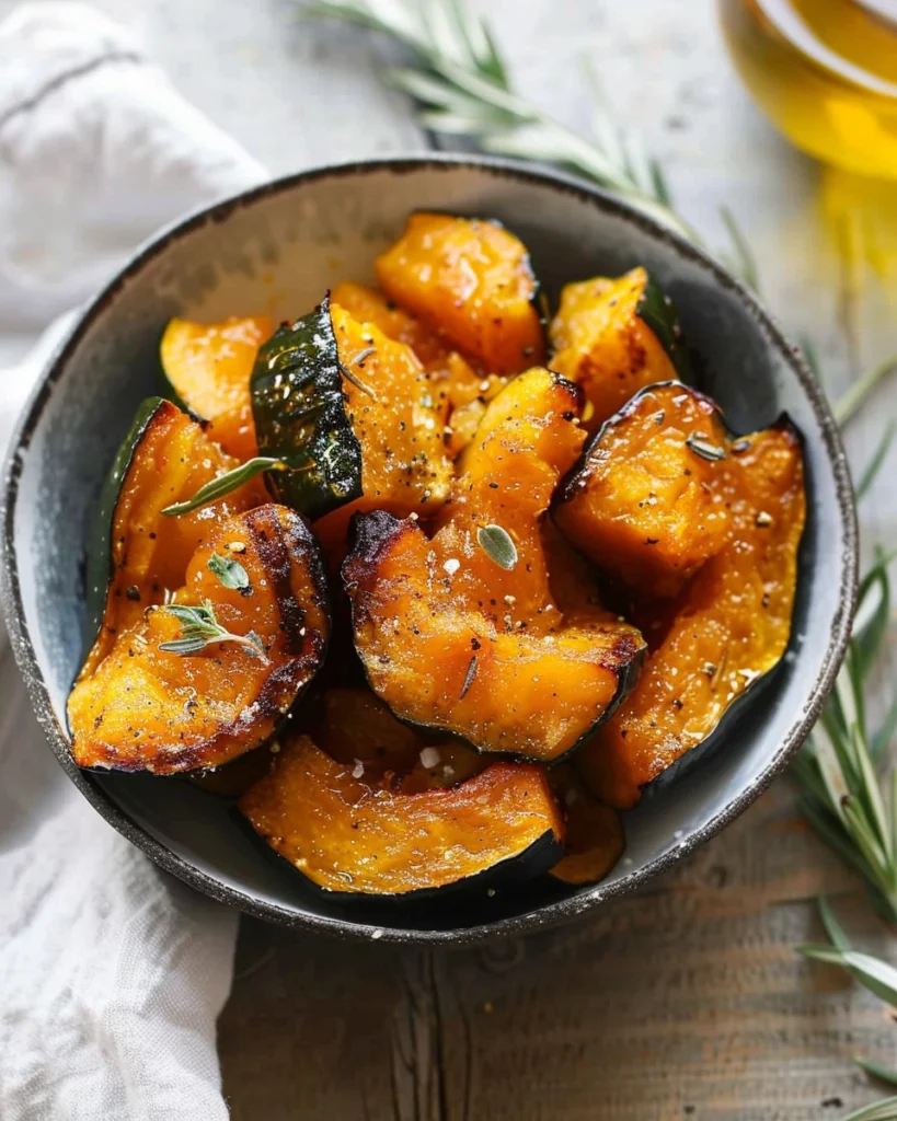 Cinnamon-spiced roasted kabocha squash