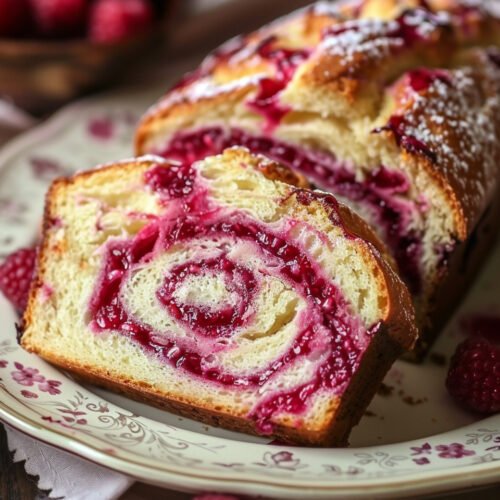 Raspberry Swirl Brioche Loaf