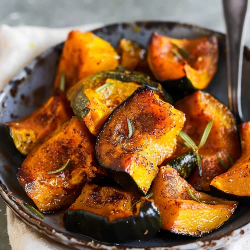 Cinnamon-spiced roasted kabocha squash
