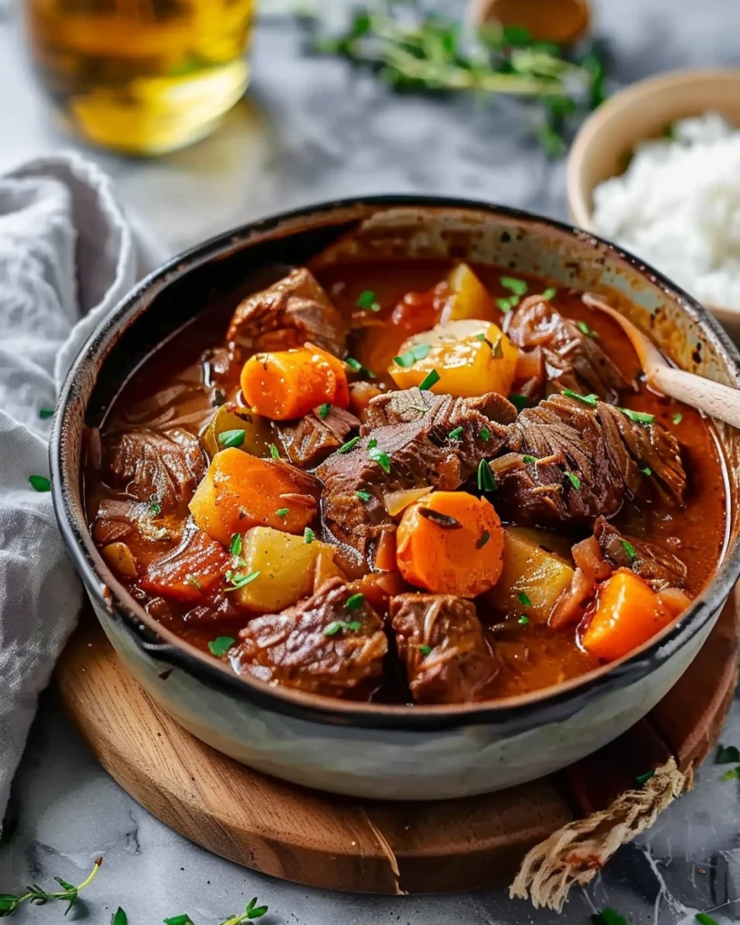 Slow-Cooked Beef Stew Hawaiian Style