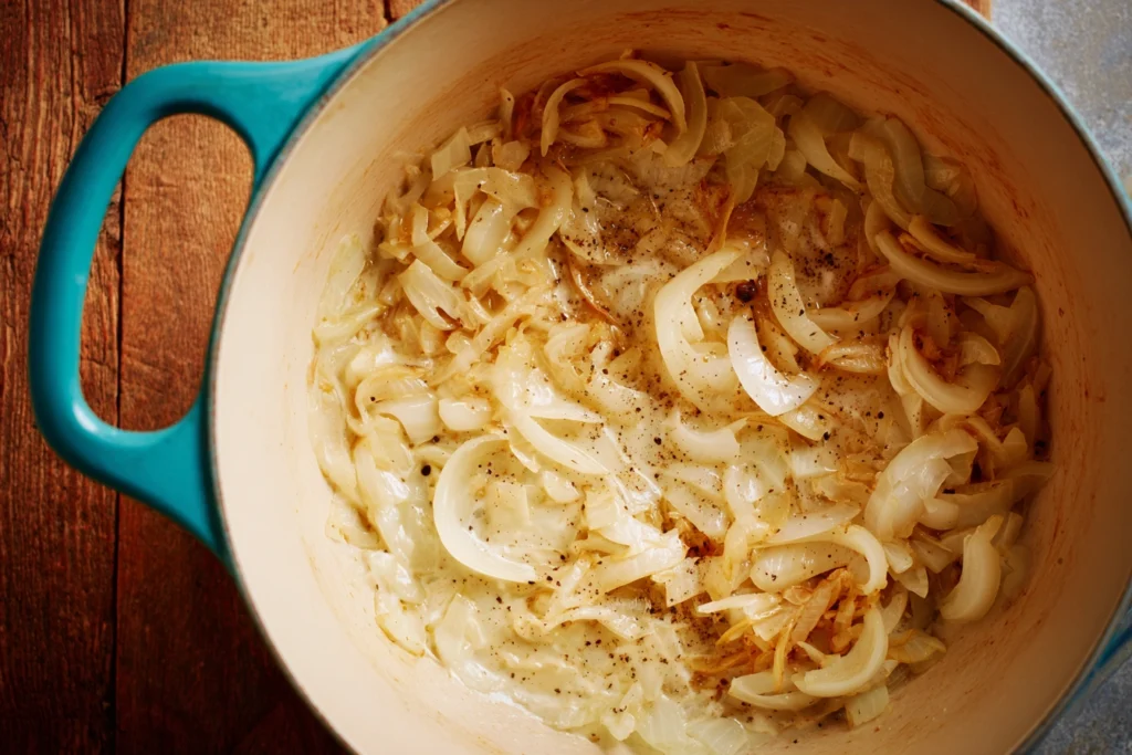 French onion soup Process