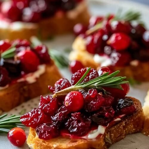 Holiday Cranberry Crostini