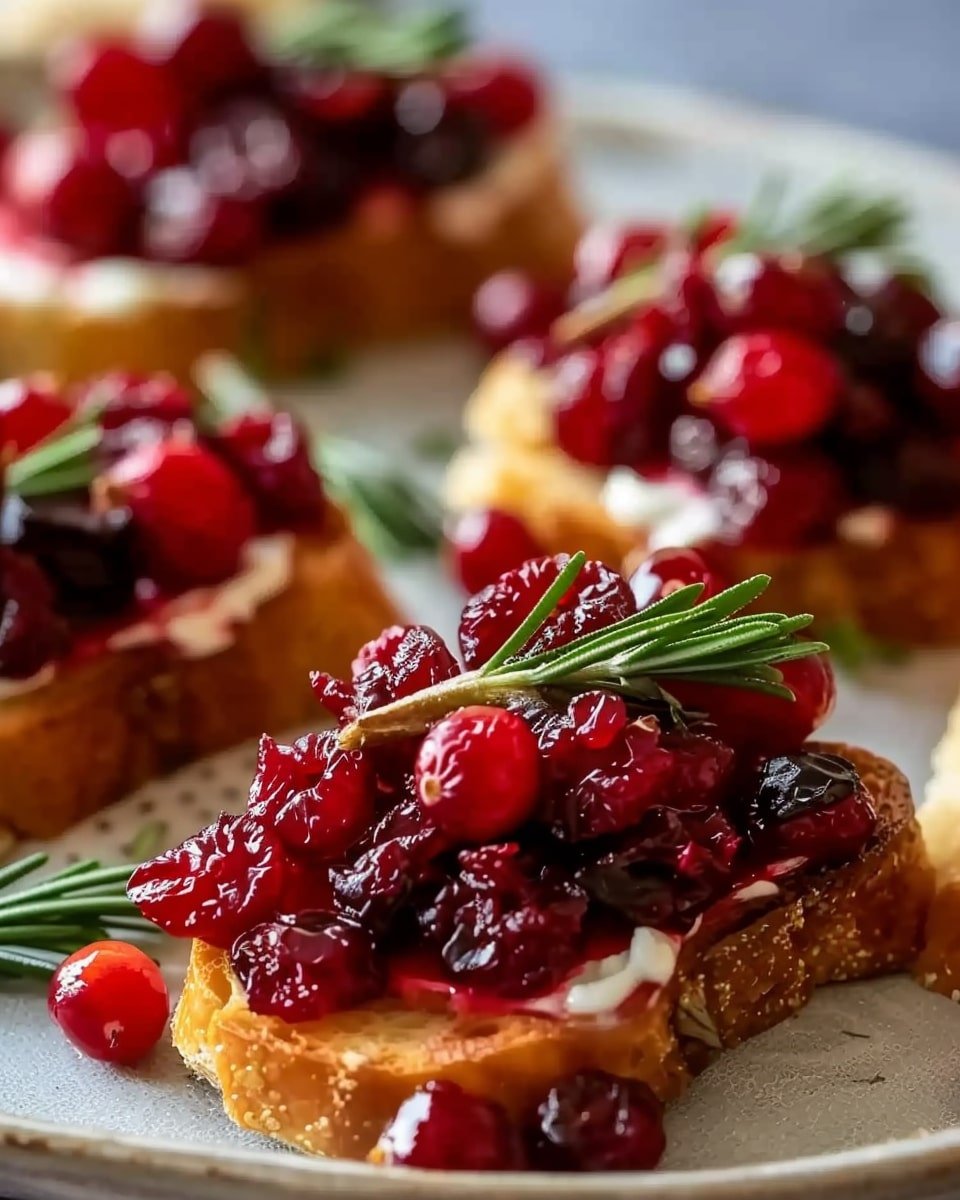 Holiday Cranberry Crostini