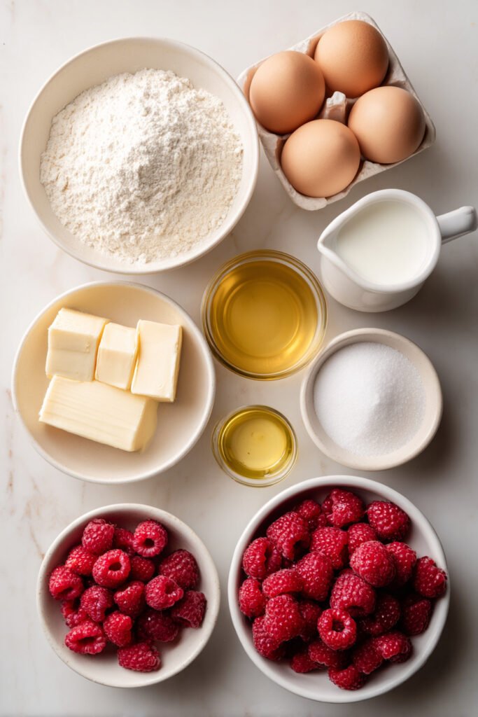 Raspberry Swirl Brioche Loaf Ingredients
