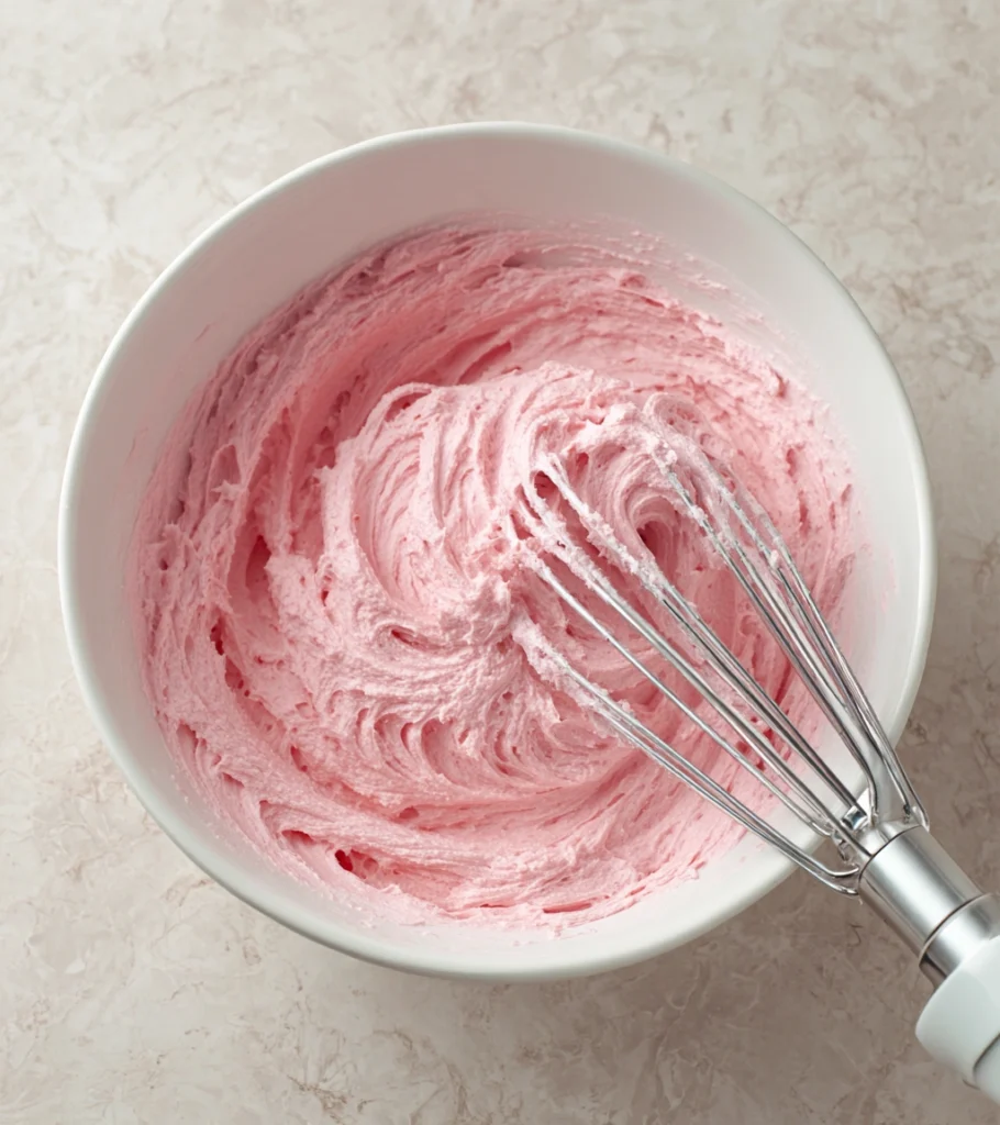 Strawberry Shortcake Brownies Process