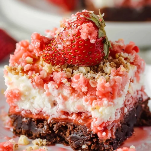 Strawberry Shortcake Brownies
