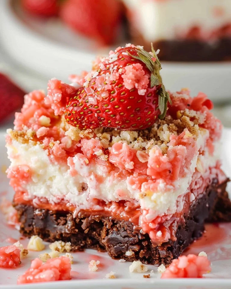 Strawberry Shortcake Brownies