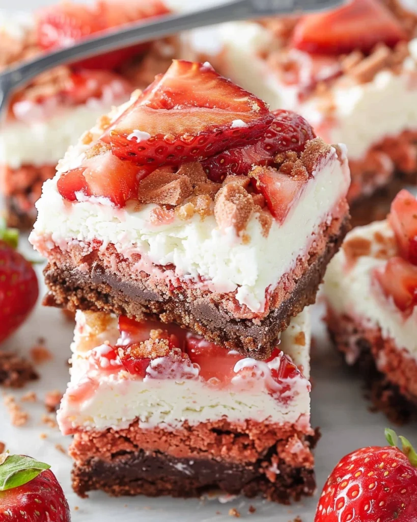 Strawberry Shortcake Brownies