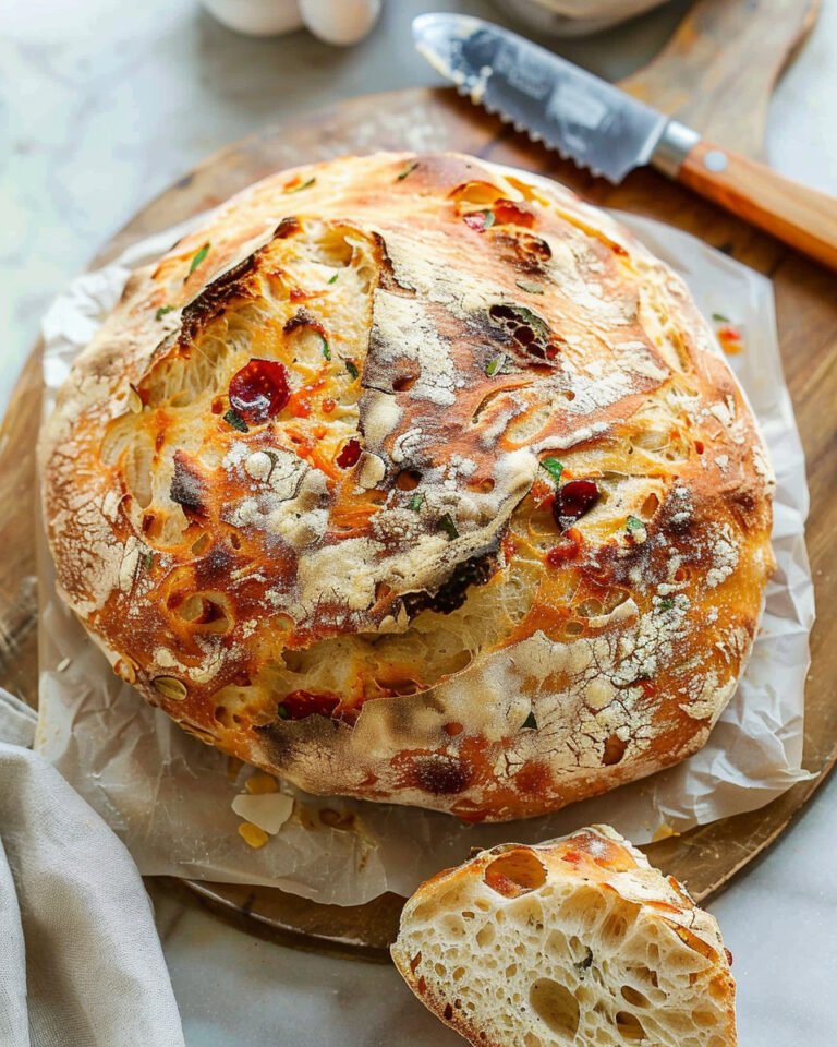 Crusty No-Knead Pizza Bread