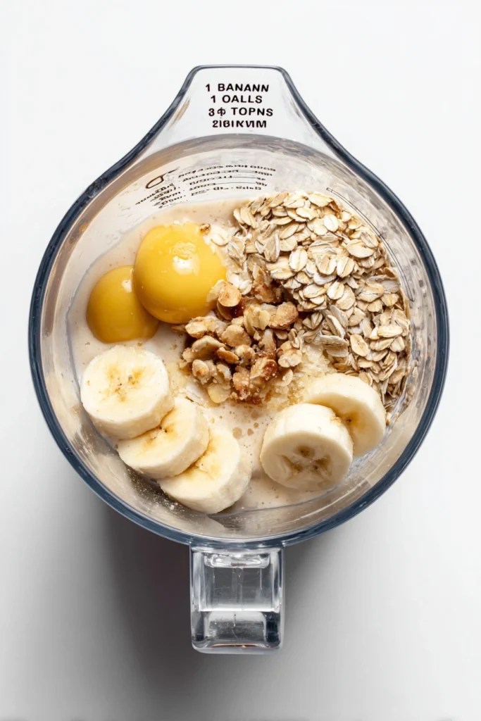 3 Ingredient Banana Oat Pancakes Process
