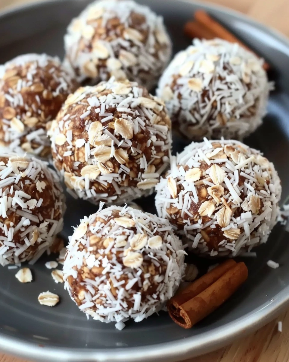 Cinnamon Rolled Oats Energy Balls Recipe