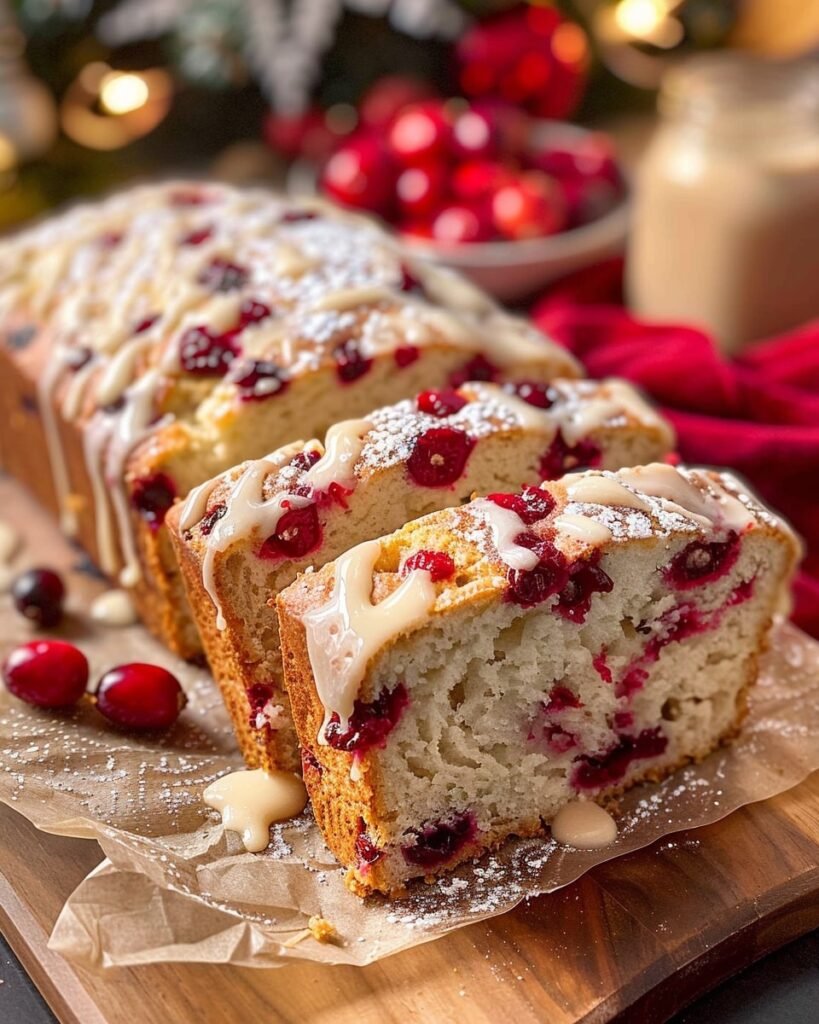 Cranberry Eggnog Bread
