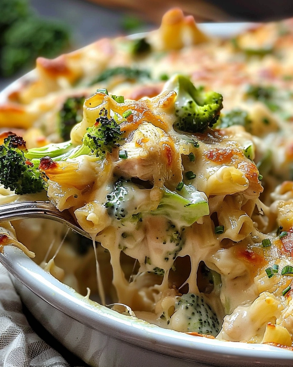 Chicken and Broccoli Alfredo Bake Recipe