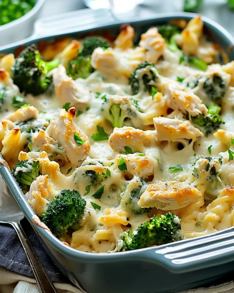Chicken and Broccoli Alfredo Bake Recipe
