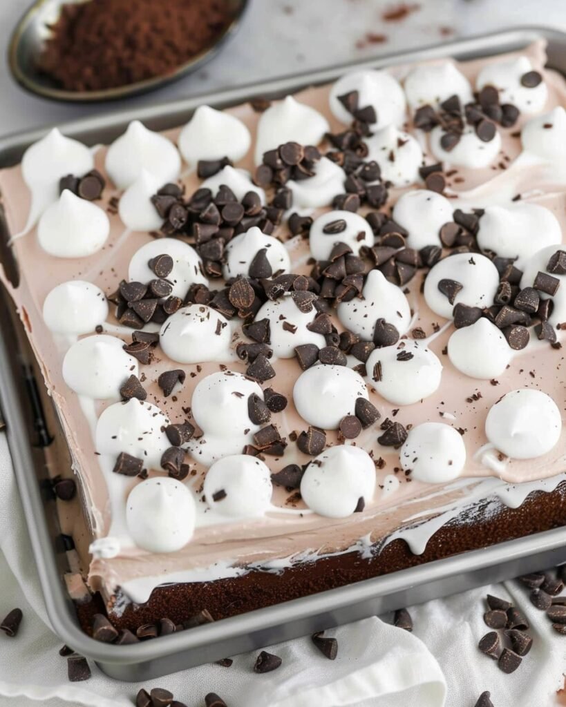 Hot Cocoa Poke Cake
