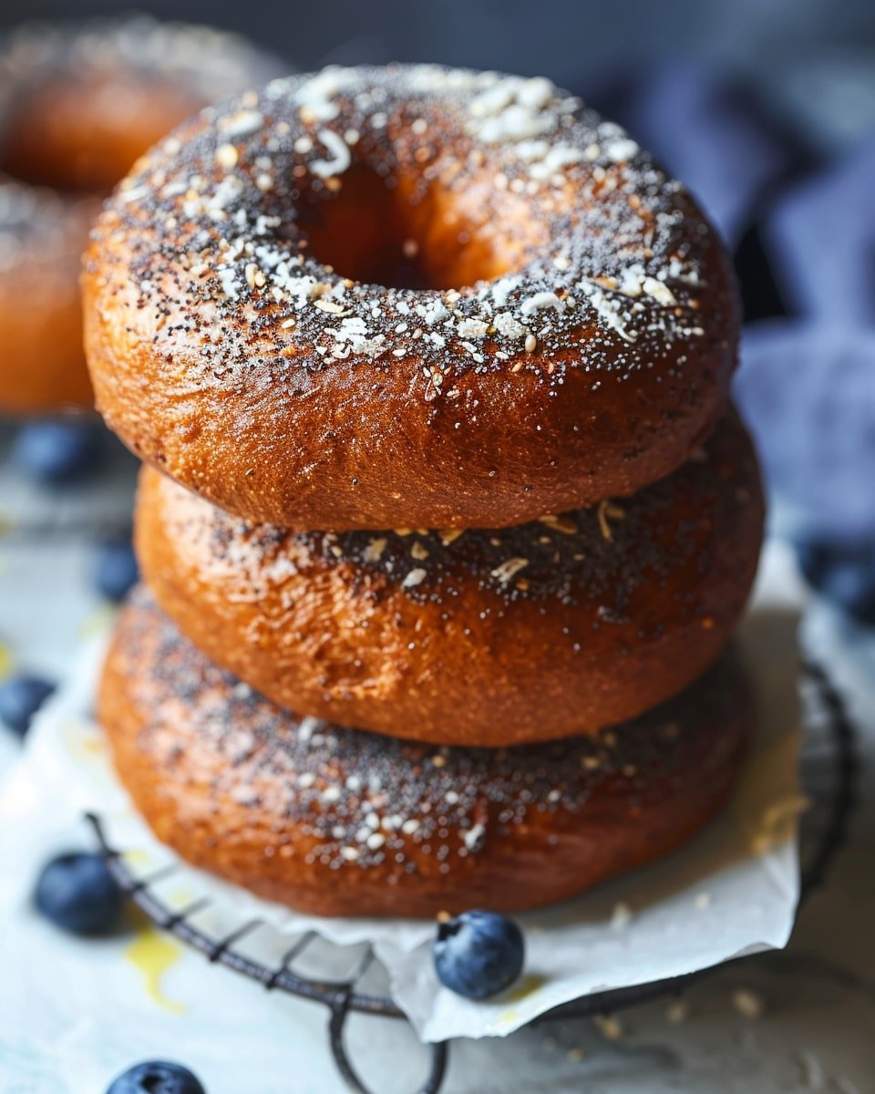 Sourdough Blueberry Bagels