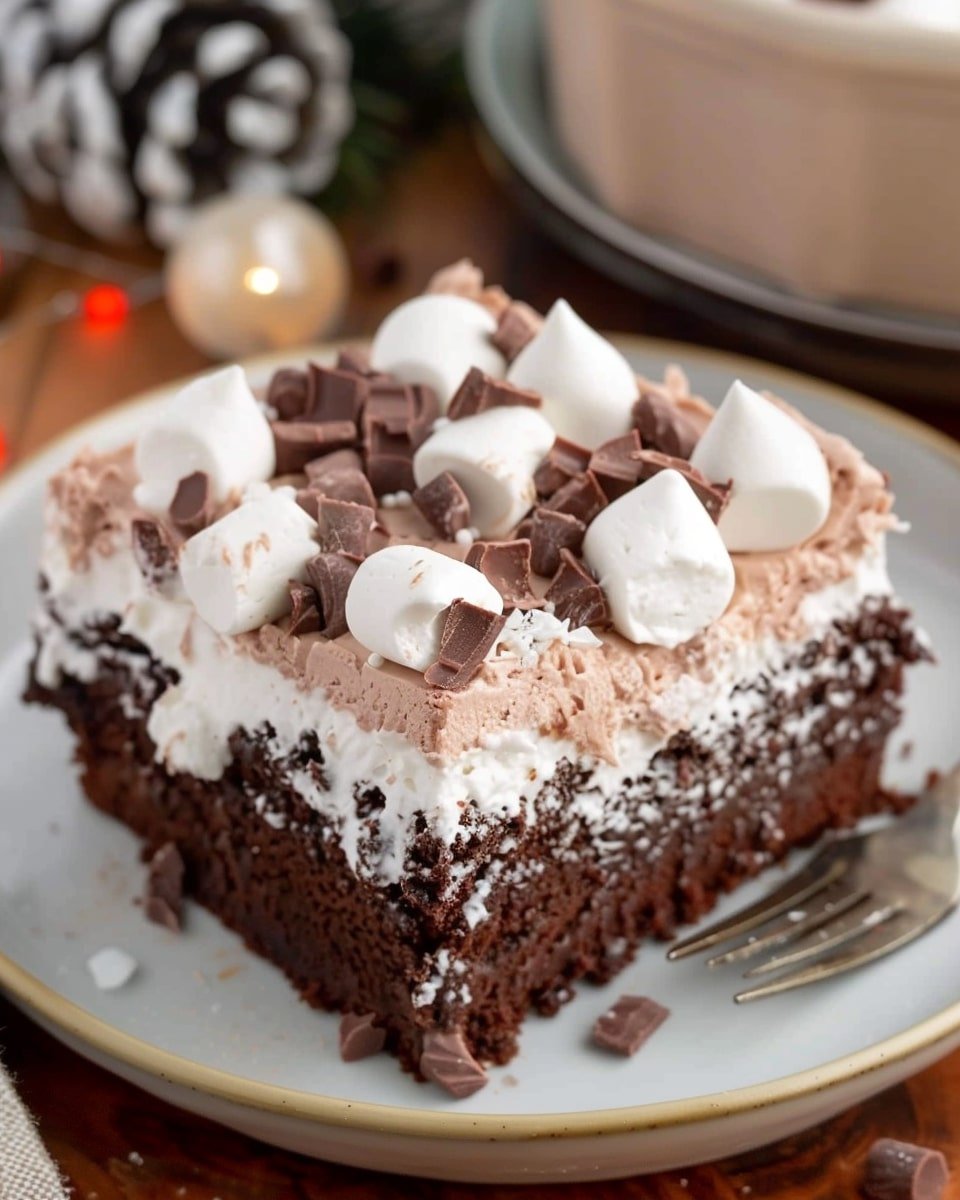Hot Cocoa Poke Cake