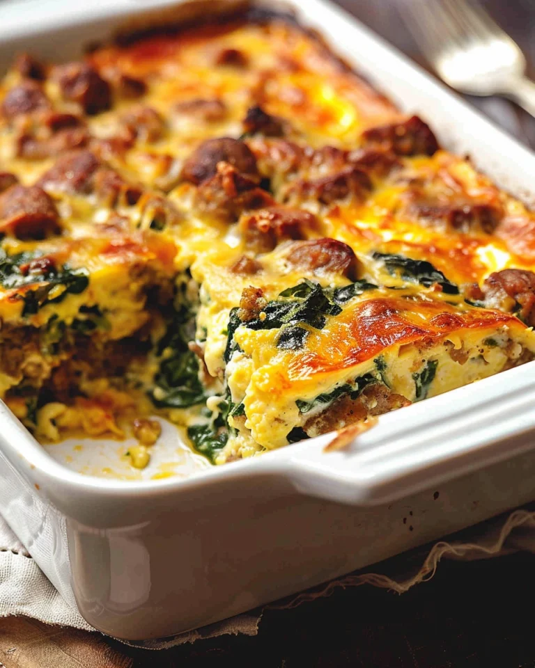 Sausage and Spinach Breakfast Casserole