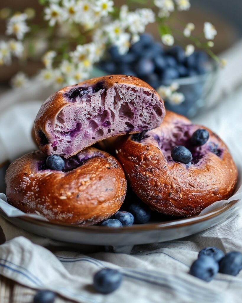 Sourdough Blueberry Bagels