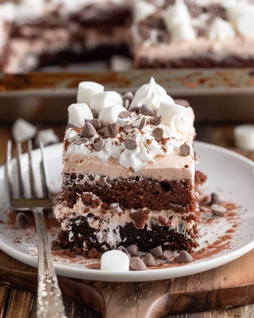 Hot Cocoa Poke Cake