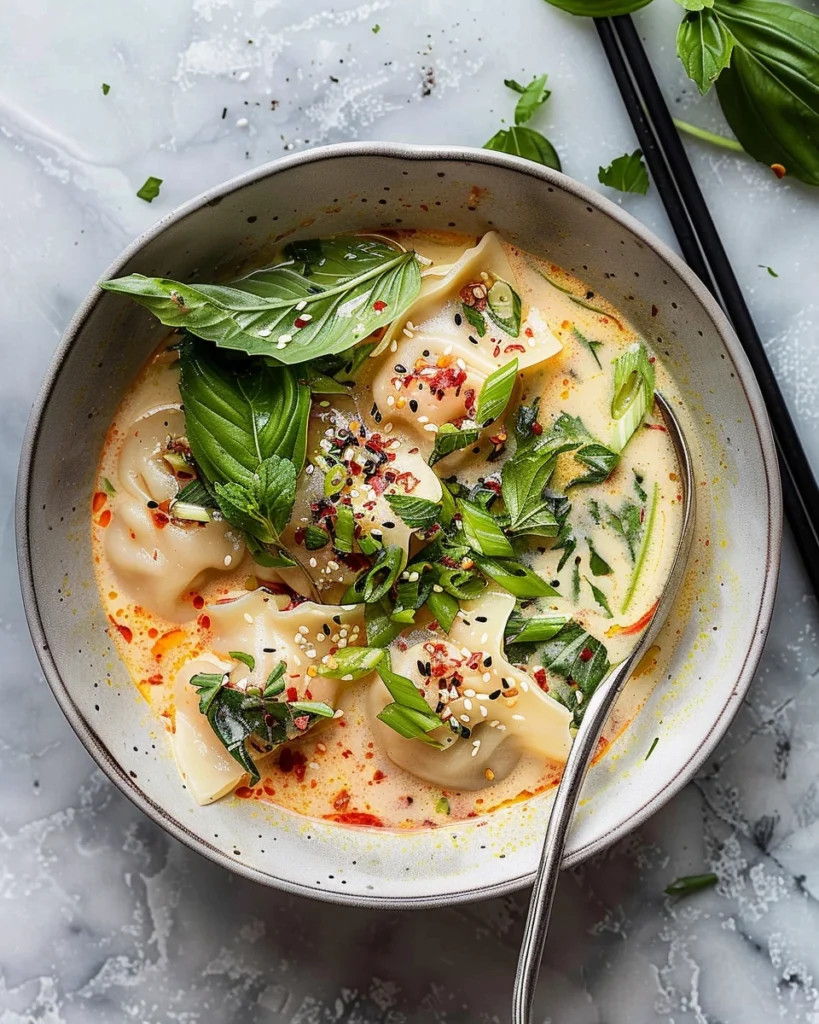 Coconut Curry Dumpling Soup