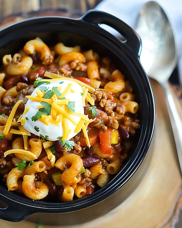 Chili Mac in the Slow Cooker