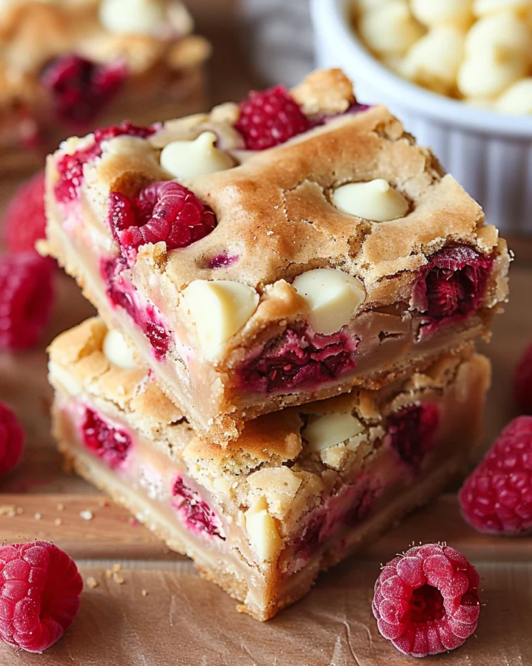 Raspberry White Chocolate Blondies
