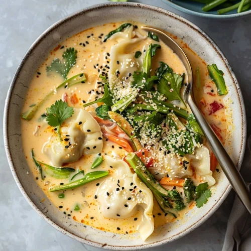 Coconut Curry Dumpling Soup