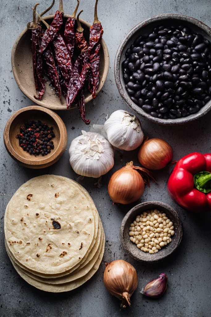 Vegetarian Tortilla Soup Ingredients