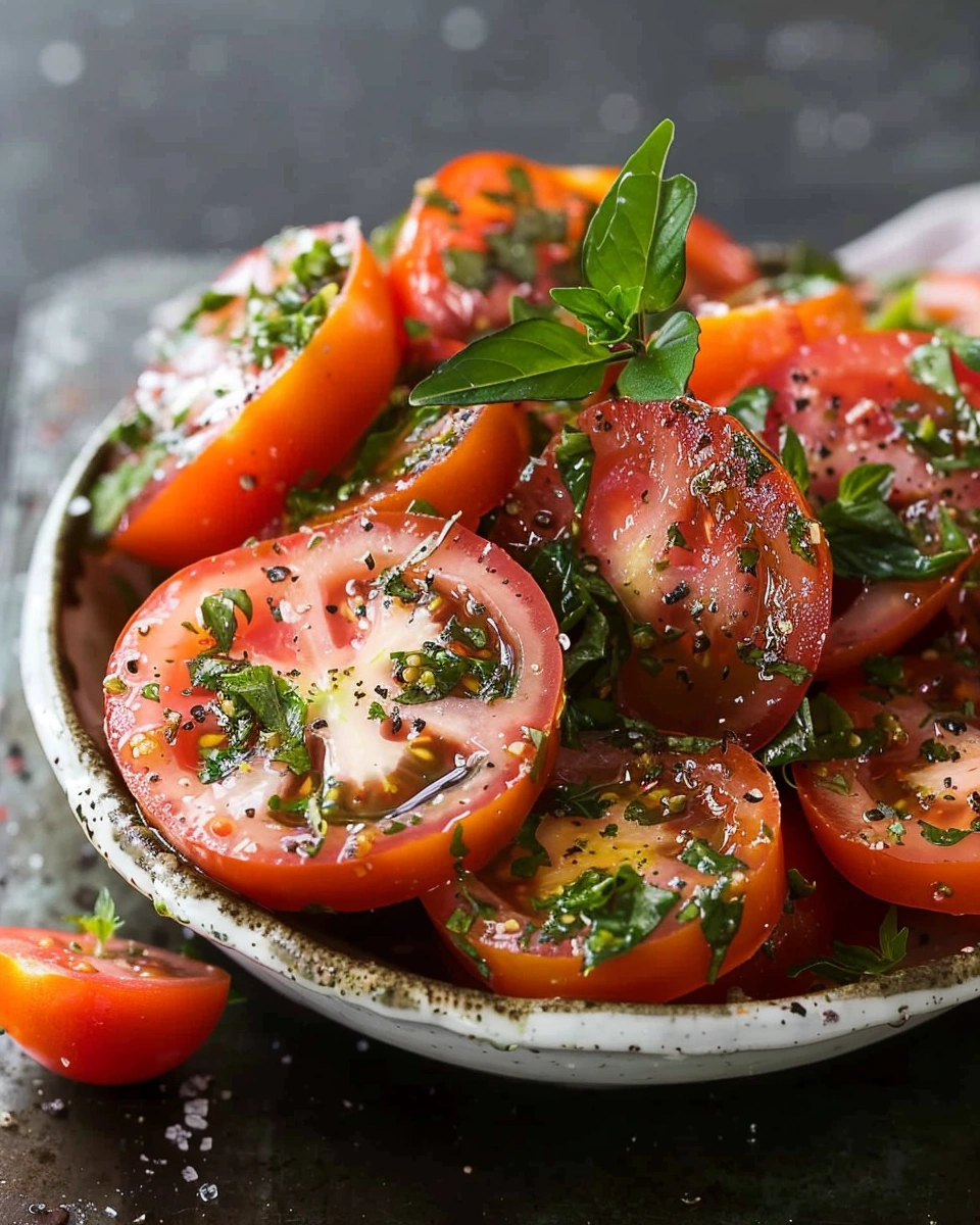 Best Marinated Tomatoes Salad