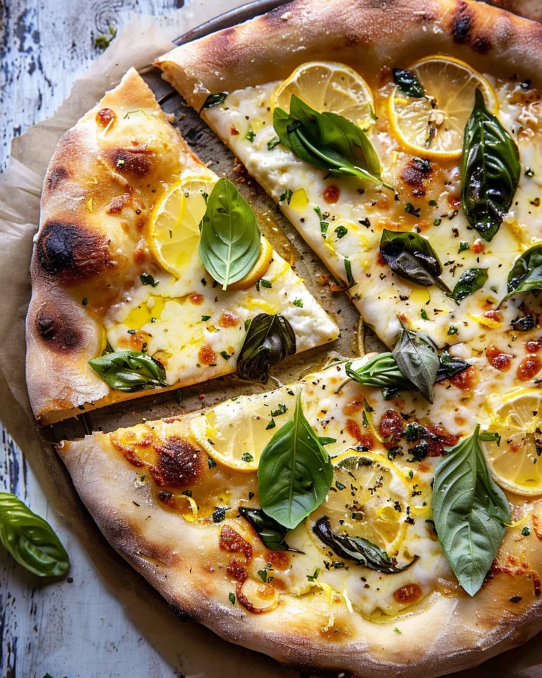 3 Cheese Lemon Basil Pizza