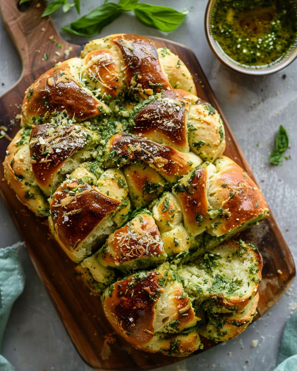 Pesto Pull-Apart Bread