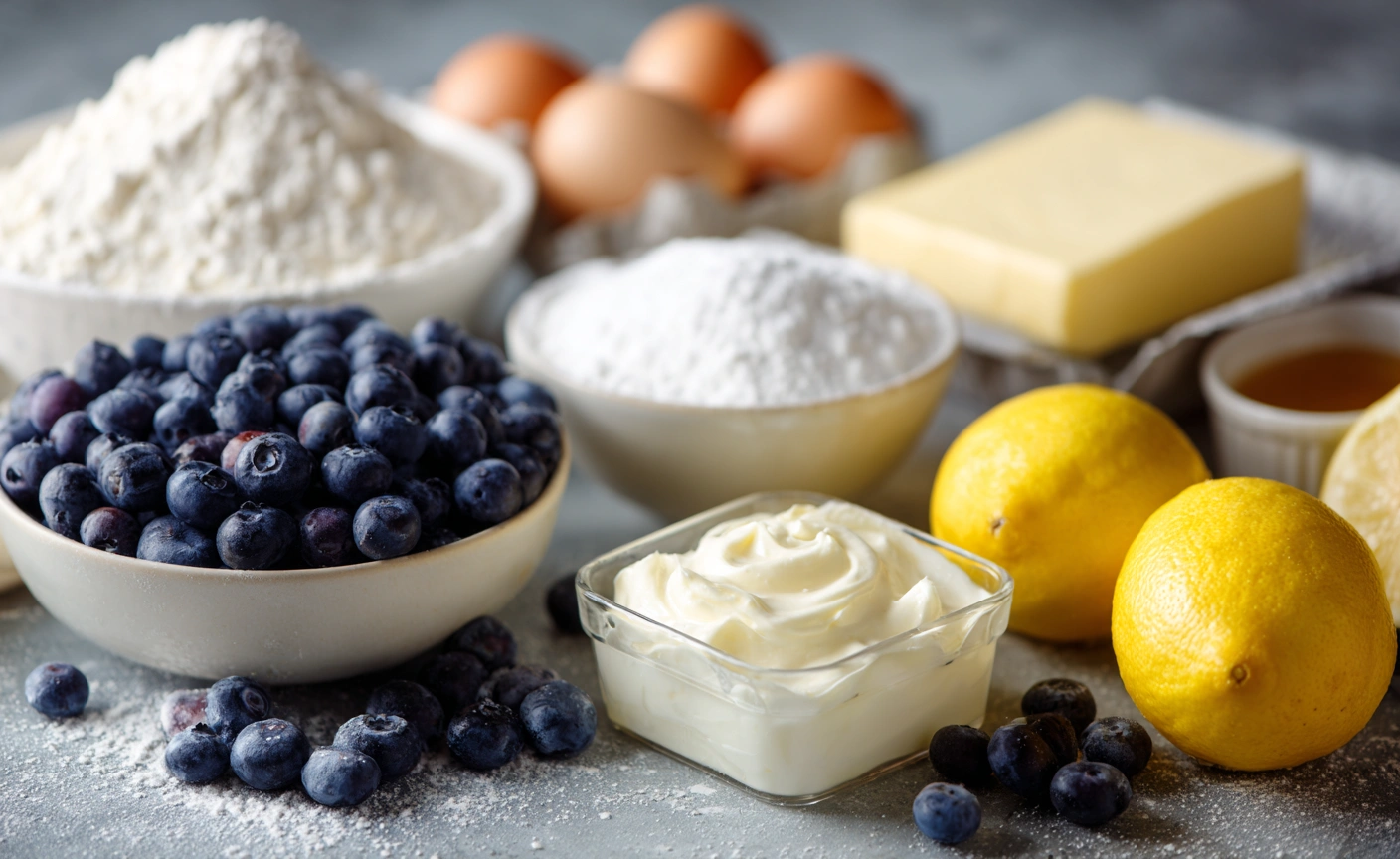 Lemon Blueberry Cake Recipe Ingredients